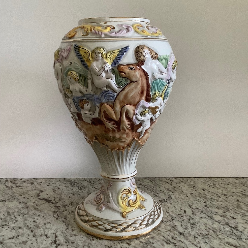 Large Vintage ELPA Alcobaca Vase.  Crafted in Portugal.